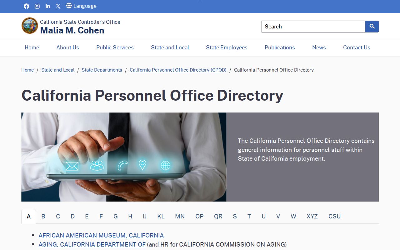 Encinitas people directories California Personnel Office Directory