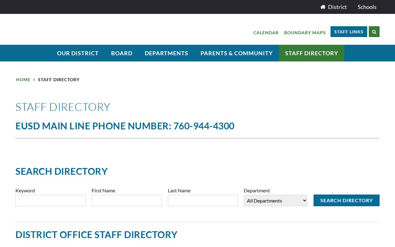 Encinitas people directories Encinitas Union School District staff directory