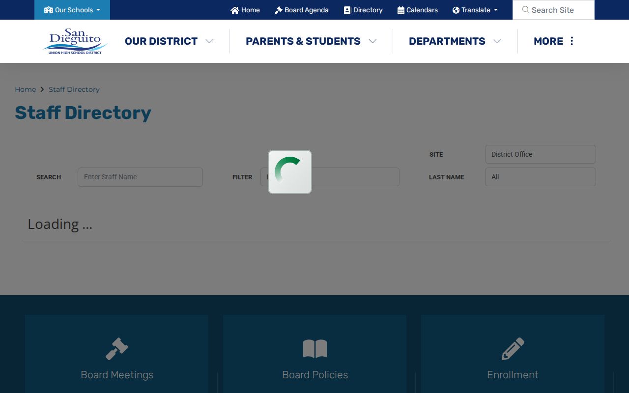 Encinitas people directories San Dieguito Union High School District staff directory