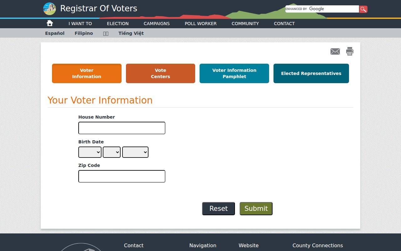 Encinitas voter registration records San Diego County voter information lookup
